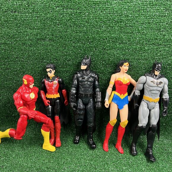 Justice League Action Figures 12" Lot 5 Batman Superman Robin Wonder Woman Flash - Picture 1 of 12